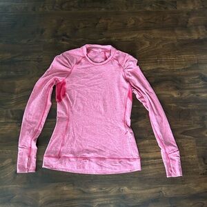 Lululemon Think Fast Long Sleeve Top Heathered Boom Juice size 8